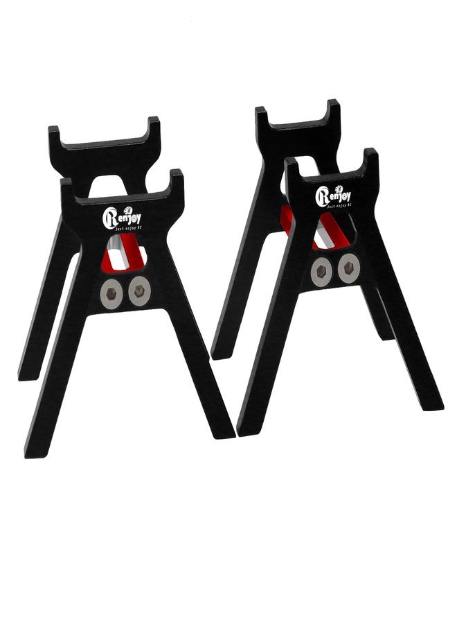 RCenjoy RC Car Stand Aluminum Alloy RC Car Static Display Stand RC Work Stand for 1/18 1/24 TRX4M FCX18 SCX24 FCX24 RC Car Upgrade Parts (Black) - Image 4